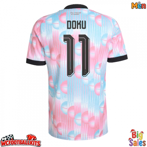 Belgium Jeremy Doku #11 Replica Away Stadium Shirt World Cup 2026 Short Sleeve